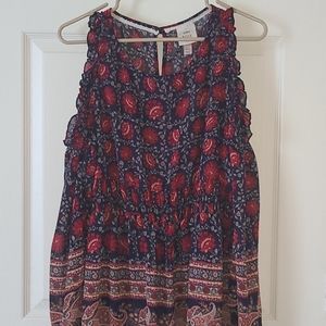 Knox Rose cold shoulder long sleeve blouse